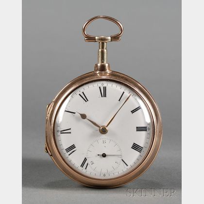 18kt Gold Pair-Cased Rack Lever Watch by Litherland & Company