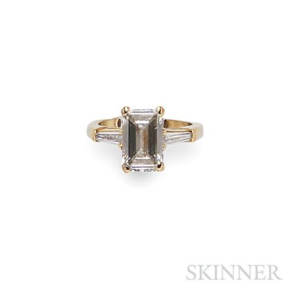 18kt Gold and Diamond Solitaire