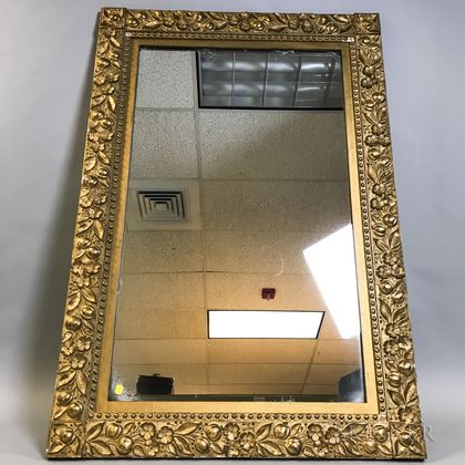 Victorian Gilt and Molded-gesso Rectangular Mirror
