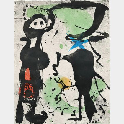 Joan Miró (Spanish, 1893-1983) Grans Rupestres V