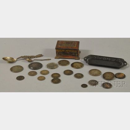 Five Brooklyn-related Commemorative Items and Eighteen Assorted Coins and Medals