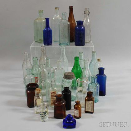 Large Group of Glass Bottles