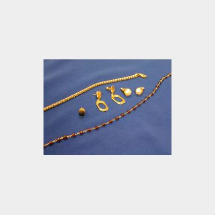 Group of Gold and Bead Jewelry