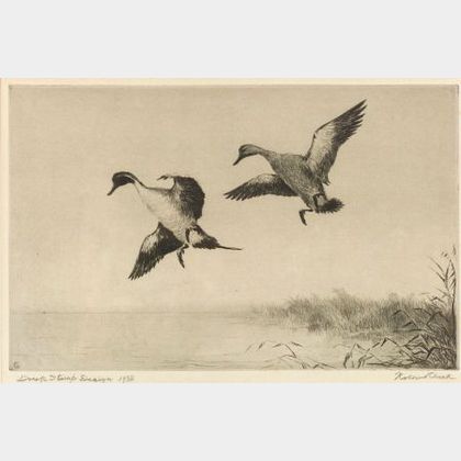 Roland H. Clark (American, 1874-1957) Duck Stamp Design (Northern Pintails)