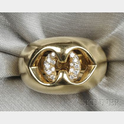 18kt Gold and Diamond Ring, Bulgari
