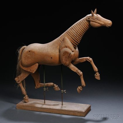 Articulated Wooden Artist's Model of a Horse