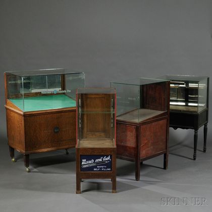 Four Glass Store Fountain Pen Display Cases