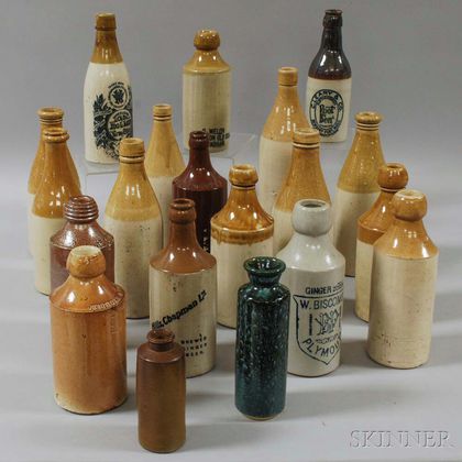 Twenty Stoneware Bottles