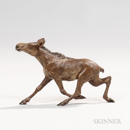 Cold-painted Bronze Moose