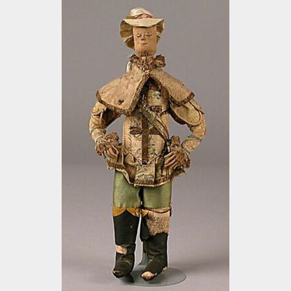 Early Cloth Doll in Fancy Male Attire