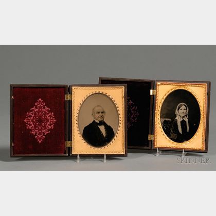 Two Ambrotype Portraits of a Lady and Gentleman