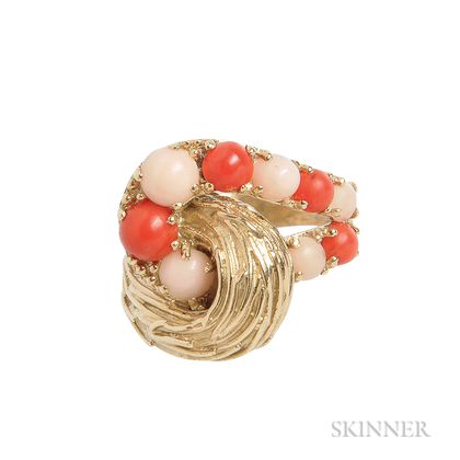 18kt Gold and Coral Ring, Pomellato