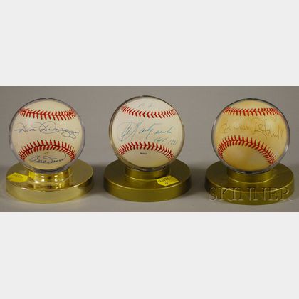 Three Autographed Baseballs