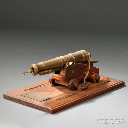 Brass Twenty-four pound Naval Deck Cannon Model