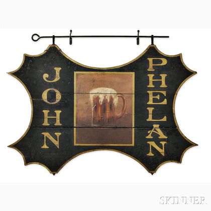 Two-sided "JOHN PHELAN" Tavern Sign