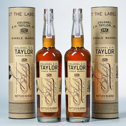 Colonel EH Taylor Single Barrel, 2 750ml bottles 
