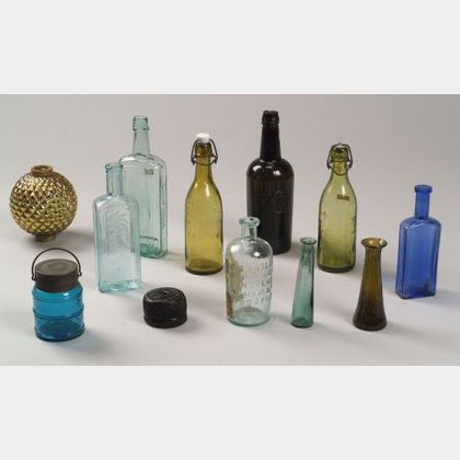 Twelve Early Glass Items