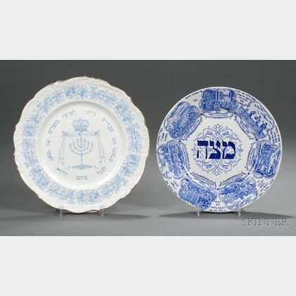 Two British Ceramic Seder Plates