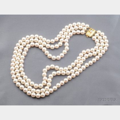 Cultured Pearl Necklace, Mikimoto