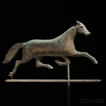 Jewell Molded Copper and Cast Zinc Running Horse Weathervane