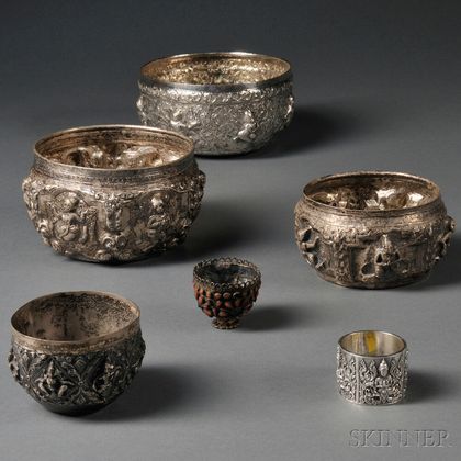 Six South Asian Silver Items