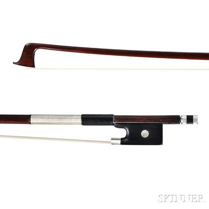 French Silver-mounted Violin Bow, Joseph Alfred Lamy