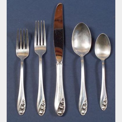 Gorham Sterling "Lily of the Valley" Flatware Service for Six