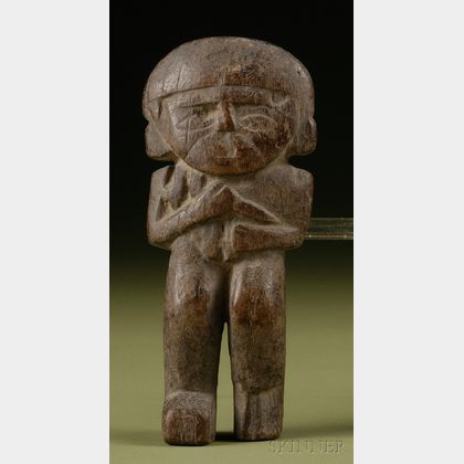 Pre-Columbian Carved Wood Figure