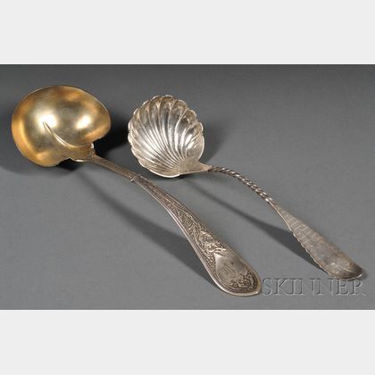 Two Sterling Soup Ladles