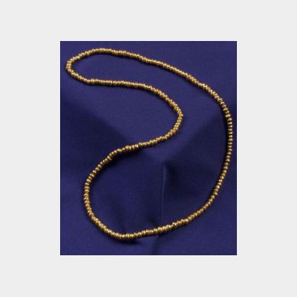 High Karat Gold Bead Necklace, Richard Fishman