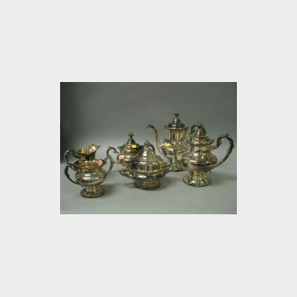 Six-Piece Reed & Barton Silver Plated Tea and Coffee Service. 