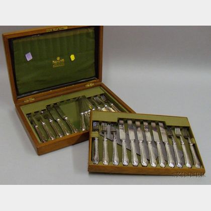 Cased Mappin & Webb Silver Plated Place Set