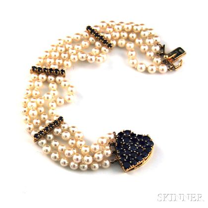 Multi-strand Cultured Pearl Bracelet