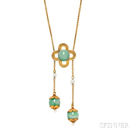 14kt Gold and Jade Negligee