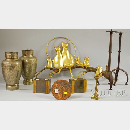 Group of Assorted Metal Decorative and Table Items