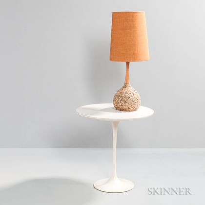 Saarinen for Knoll Tulip Table and a Table Lamp 