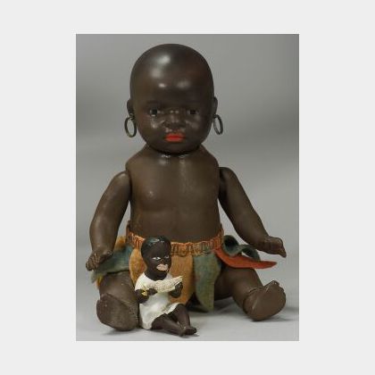 Black Ernst Heubach Bisque Head Character Baby