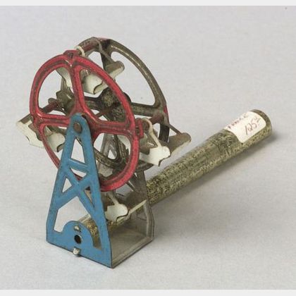 Painted Tin Ferris Wheel Whistle Penny Toy