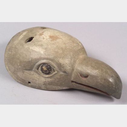 Painted Carved Wood Bird Mask