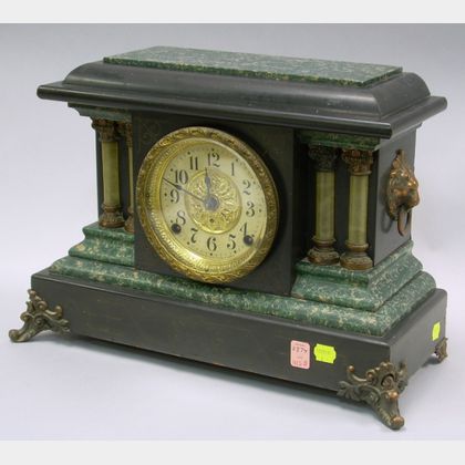 Seth Thomas Black Mantel Clock