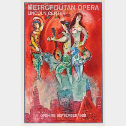 After Marc Chagall (French/Russian, 1887-1985) Metropolitan Opera Lincoln Center