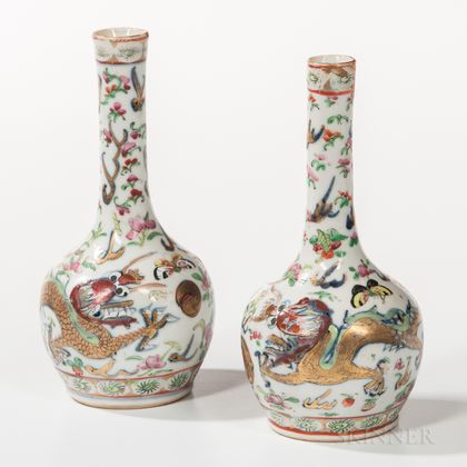 Pair of Export Porcelain Vases