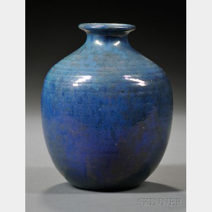 Pewabic Egyptian Blue Vase