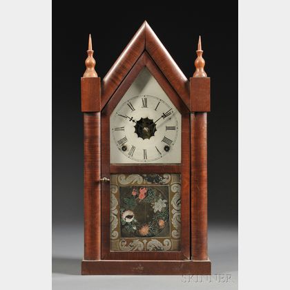E.N. Welch Mahogany Steeple Clock