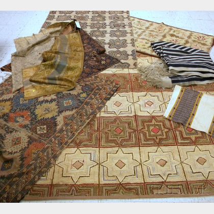 Nine Assorted Rug and Textile Items