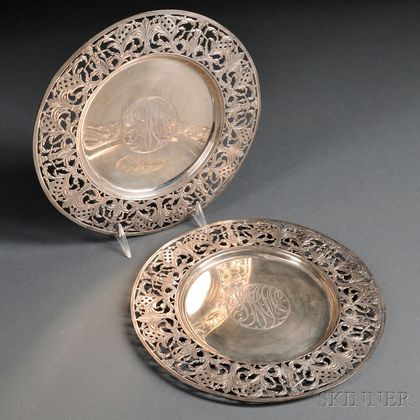 Pair of Bailey, Banks & Biddle Co. Sterling Silver Plates