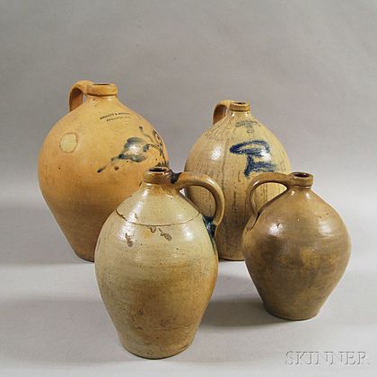 Four Early Stoneware Jugs