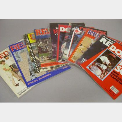 Ten 1970s Boston Red Sox Yearbooks