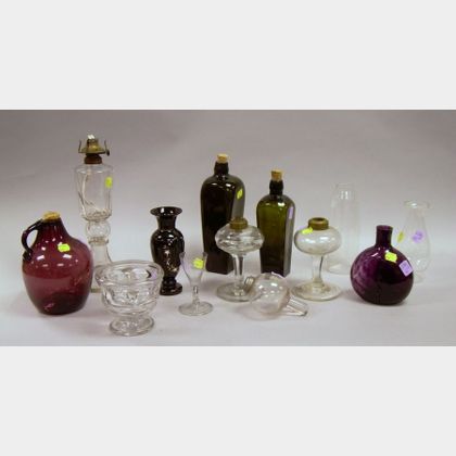 Approximately Thirteen Assorted Glass Table Items