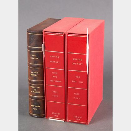 Bennett, Arnold (1867-1931),Three Titles, Presentation Copies